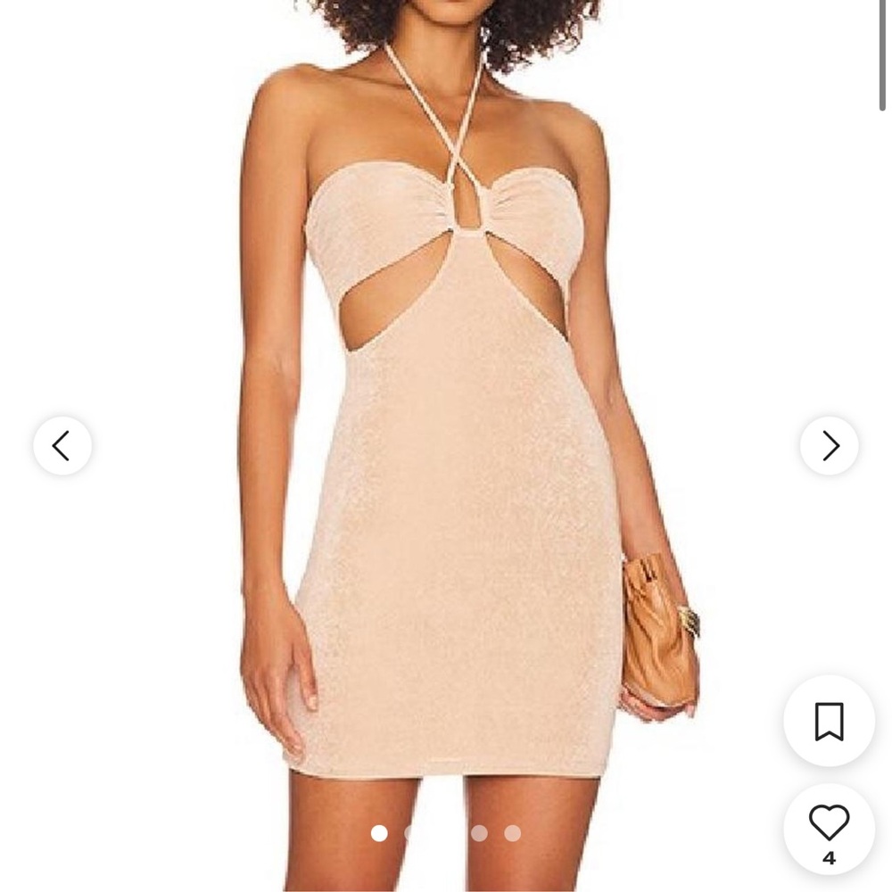 Superdown Cream Backless Dress